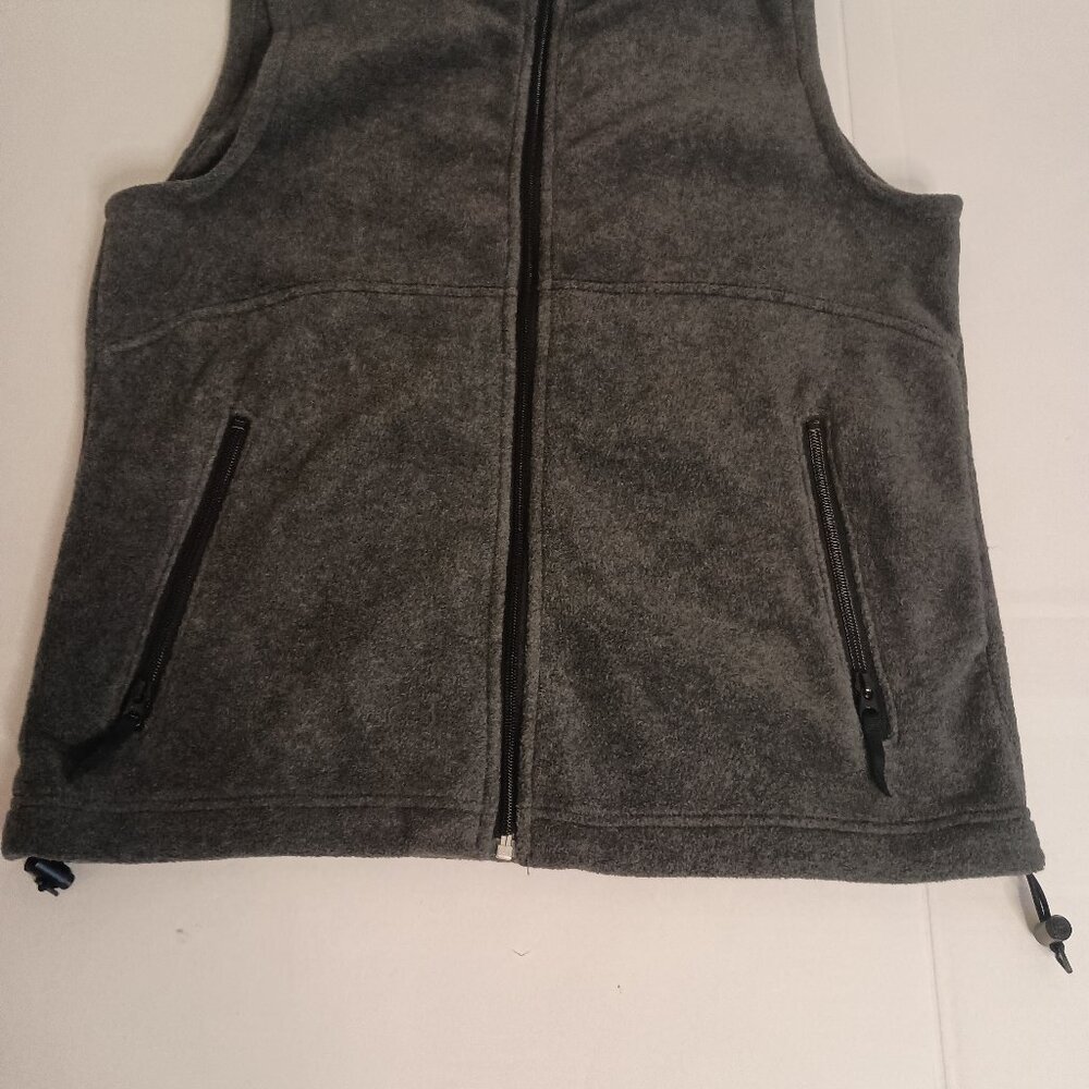 Columbia Dark Gray Fleece Vest Women’s Zip Pockets Size S Small - Picture 6 of 15